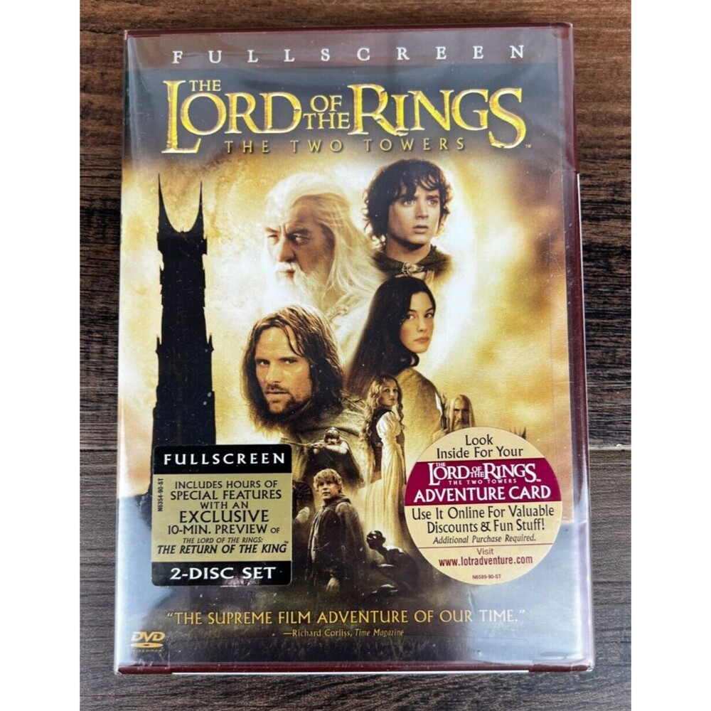 Lord of the Rings The Two Towers DVD Movie Widescreen 2 Disc Set New Sealed